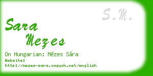 sara mezes business card
